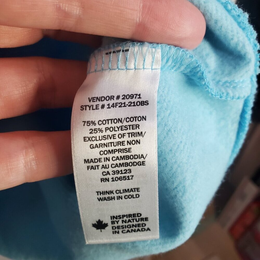 NORTHERN REFLECTIONS Women's Large NWT Floral Sweatshirt Crew Fleece Lined Blue - Picture 11 of 14